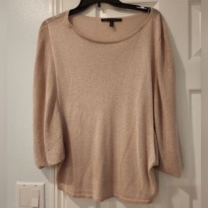 White House Black Market Sparkly Pink Shirt